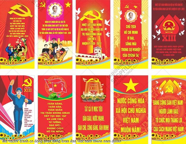 file vector tranh co dong toan dang toan dan viet nam muon nam